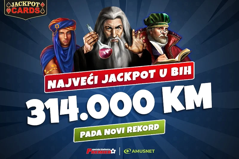 Pada novi rekord: Jackpot u Premier kladionici narastao na 314.000 KM